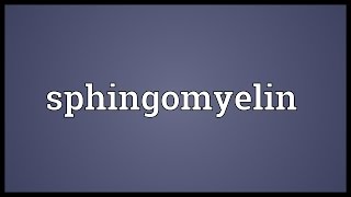 Sphingomyelin Meaning [upl. by Kee]