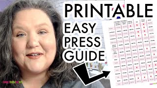 Your Cricut Heat Guide  Printable Easy Press Settings [upl. by Hannan602]