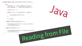 Java  Reading from a Text File using a BufferedReader [upl. by Darnoc331]