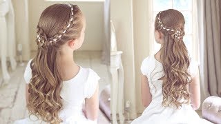 Flower GirlHoly Communion Style by sweetHearts Hair [upl. by Kussell28]