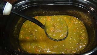 Slow Cooker Split Pea and Bacon Soup [upl. by Auahsoj726]