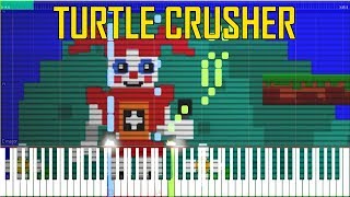 Turtle Crusher Minigame Music  FNaF Sister Location Synthesia Piano Tutorial [upl. by Enilec]