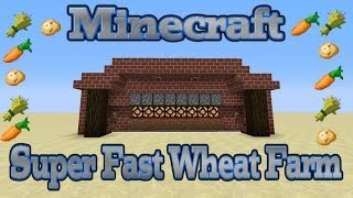 Superfast Automatic Wheat Farm 176 Wheat per minute  Minecraft Tutorial [upl. by Anitsenre390]