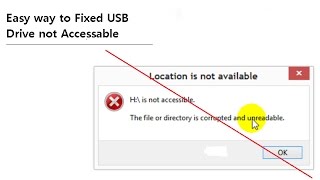 Easy way to fix USB Drive not accessible without lost data [upl. by Ynettirb]