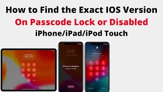 How to See Exact IOS version on DisabledPasscode locked iPhoneiPad [upl. by Loree]