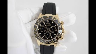 Rolex Daytona Yellow gold Oysterflex Ref 116518ln NEW [upl. by Chari]