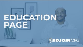 EDJOIN Application Process Education Page [upl. by Atteselrahc545]