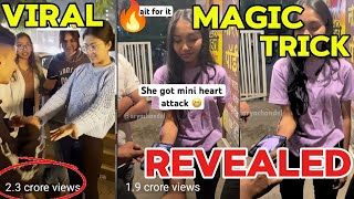 VIRAL MAGICIANS MOST VIRAL MAGIC TRICK REVEALED FTabhaymagician MagicofaryaSuhaniShah [upl. by Ayekam]