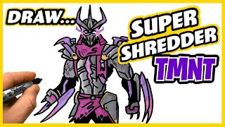 Draw Super Shredder  TMNT  Step by Step Drawing drawing art tmnt shredder [upl. by Kelsey]