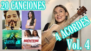 20 Canciones con 4 Acordes Vol 4  Tutorial SUPER FACIL Ukelele  Mica Amatti [upl. by End]