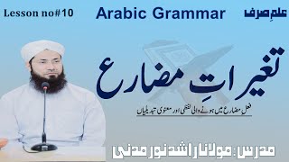 Present participle verb change in Arabic Grammar  تغیراتِ مضارع  Lesson No10  Rashid Noor Madani [upl. by Blen]