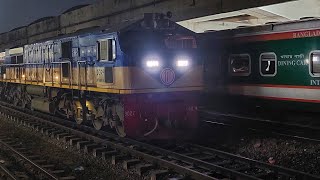 Lalmoni Express enters Kamlapur railway Station Dhaka LalmonirhatDhaka [upl. by Aimaj]