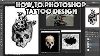 HOW TO PHOTOSHOP A TATTOO DESIGN [upl. by Amero]