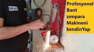 BANT ZIMPARA MAKİNASI YAPIMI  İKİ MAKARALI ŞERİT ZIMPARA MAKİNASI BELT SANDING MACHINE MAKING [upl. by Eerdna827]