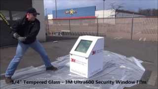 GlassEnergy 3M Ultra600 Security Window Film Demo [upl. by Breban]