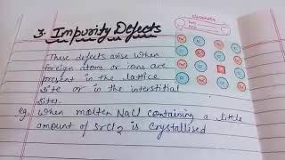 CLASS XII  CHEMISTRY  IMPURITY DEFECT AND DOPING [upl. by Carissa]