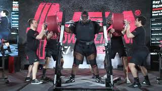 Ray Williams Raw Squat World Record 490kg1080lbs [upl. by Ahsaercal]