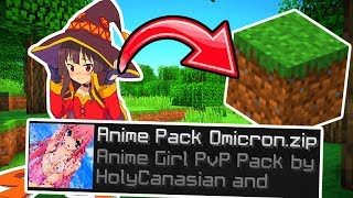 Using an ANIME Texture Pack In Minecraft 2 Waifu Edition [upl. by Bores]