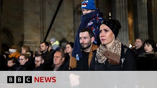 Czech Republic falls silent to mourn Prague university mass shooting victims  BBC News [upl. by Itoc]