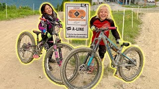 8 Year Olds Ride ALine in Whistler Mountain Bike Park CUTE [upl. by Novonod293]