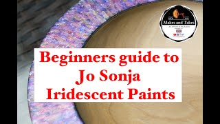 Beginners guide to using Jo Sonja Iridescent Paints on a wood turned bowl  platter rim [upl. by Naman]