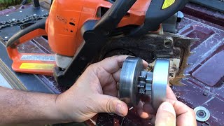 How to replace a chainsaw sprocketStihl MS 290310390391 [upl. by Aisel]