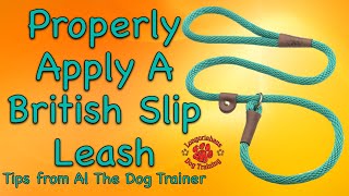 How To Properly Apply A British Slip Leash  Tips From Al The Dog Trainer [upl. by Federica]