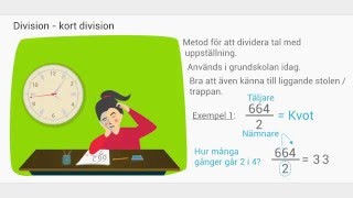 Kort Division  Dividera med uppställning [upl. by Aivat]