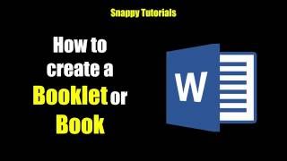 Create a Booklet or Book  Microsoft Word [upl. by Racklin942]