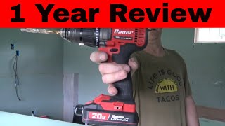 Harbor Freight Bauer 20v Cordless Drill 1 Year Review [upl. by Keavy]