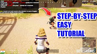 PUBG Crouch slide tutorial⚡Stepbystep⚡ 2024 [upl. by Lanuk208]