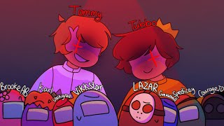 Tommy amp Tubbo CRUSH AMONG US w LazarBeam Vikkstar amp more [upl. by Harvison]