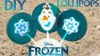 DIY DISNEY FROZEN Lollipops How to make Homemade Lollipops EASY [upl. by Trabue155]