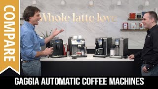 Compare Gaggia Automatic Coffee Machines Brera Velasca amp Anima [upl. by Codi]