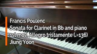 Piano Part  Poulenc Sonata for Clarinet in Bb and Piano I Allegro Tristamente ♩136 [upl. by Naylor]