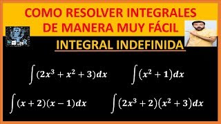 INTEGRALES INDEFINIDASDESDE CERO¡¡¡CLASE 1 PASO A PASO [upl. by Lledra971]