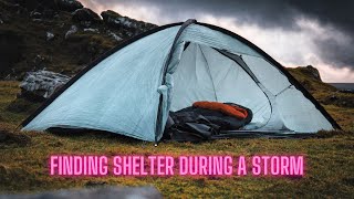 ⚠️ CAMPING DURING A STORM 76MPH ⚠️  Northumberland Camping amp Hiking  Trekkertent Saor [upl. by Gotthard457]