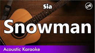 Sia  Snowman SLOW karaoke acoustic [upl. by Cooke]