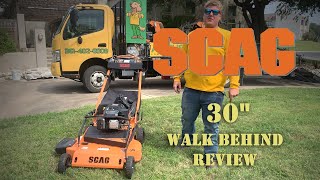 Scag 30quot Walk Behind Mower Review SFC30 [upl. by Brynna]