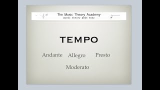 Music Theory Lesson Tempo [upl. by Rubenstein]