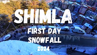 Shimla में हुई पहली बर्फबारी  Shimla first snow fall 2024 December [upl. by Yllen49]