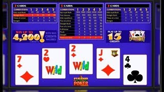 Vidéo Poker quotDeuces Wildquot à 4 Jokers On double et on redouble [upl. by Evot]