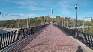 Cycling the High Bridge from the Bronx to Edgecombe Avenue Manhattan Oldest bridge in NYC [upl. by Ynez650]