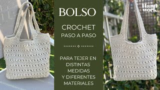 Cómo tejer Bolso a crochet fácil en cualquier tamaño [upl. by Engamrahc]