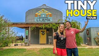 Amazing Grain Bin TINY HOUSE Full Tour [upl. by Llevrac]