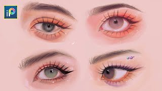 How to draw EYES on ibisPaintx🎨  step by step [upl. by Mckay5]