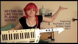 Keytar Lesson 4 Playing keytar like a guitarist [upl. by Yrak24]