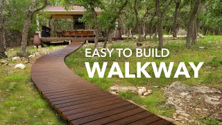 Easy DIY Wooden Walkway  Path To My Outdoor Kitchen  Part 10 [upl. by Esidarap]