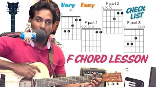 Master the F Chord on Guitar in 3 Easy Steps 🎸 Perfect for Beginners [upl. by Sibella]