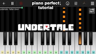 Undertale  Fallen down perfect piano mobile piano tutorial [upl. by Redd109]